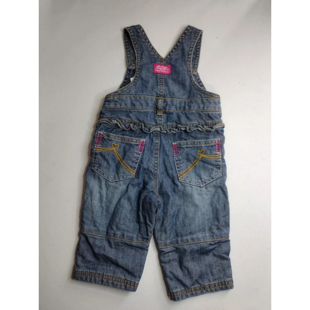 The Childrens‎ Place Denim Overalls Size 6-9 Months Paint Splatter Accents